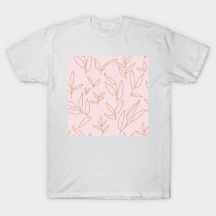 floral leaves grid pattern 2 T-Shirt